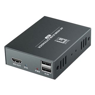 LevelOne HDMI over Cat.5/6 Extender kit 4K, 100m schwarz