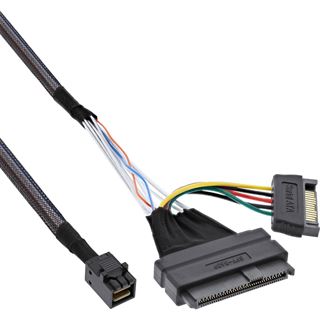 (€79,87*/1m) 0.75m InLine Strom Anschlusskabel SATA SFF-8643