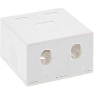 InLine Anschlussdose Aufputz f&uuml;r 2x Keystone RJ45 Buchse,