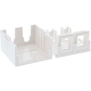 InLine Anschlussdose Aufputz f&uuml;r 2x Keystone RJ45 Buchse,