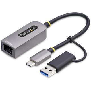 StarTech 2.5GbE USB-C to Ethernet Adapter with USB-A Converter -