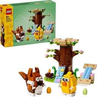 LEGO Iconic 40709 Frühlingstierspielplatz, Spielset mit Vogel