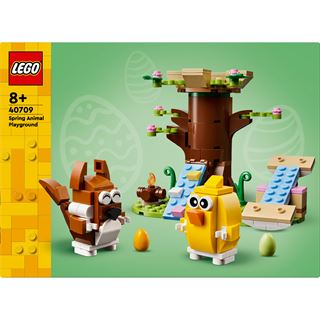 LEGO Iconic 40709 Frühlingstierspielplatz, Spielset mit Vogel