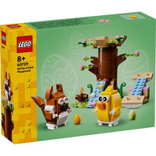LEGO Iconic 40709 Frühlingstierspielplatz, Spielset mit Vogel