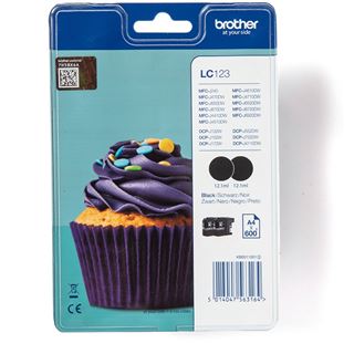 Brother Patrone LC-123BKBP2 Twin Pack