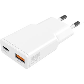 4smarts Netzladegerät PDPlug Slim Duos 30W GaN 1C+1A weiß