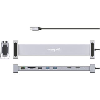 Manhattan 10-in-1 4K USB-C PD Dockingstation 2xHDMI