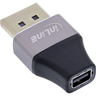 InLine DisplayPort 1.4 Adapter, DP Stecker / Mini DP Buchse, 8K UHD