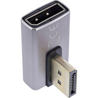InLine DisplayPort 1.4 Adapter, DisplayPort St/ Bu, 90&deg; vertikal