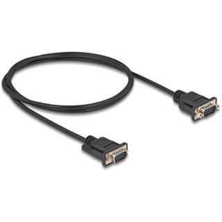 Delock Seriell Kabel RS-232 D-Sub9 St zu St m. St-Geh&auml;use 1m