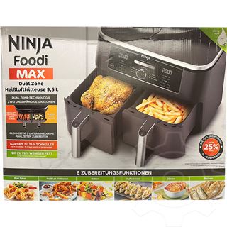 Ninja Foodi MAX Dual Zone 9,5 Liter Heißluftfritteuse AF400EU,