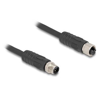 2.00m Delock Sensor Adapterkabel M12 4Pin Stecker auf M12 Buchse