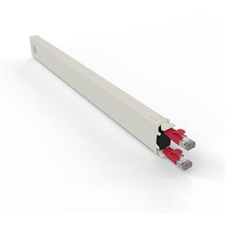 PATCHBOX Kassette Cat 6A 8HE STP 0,8m rot