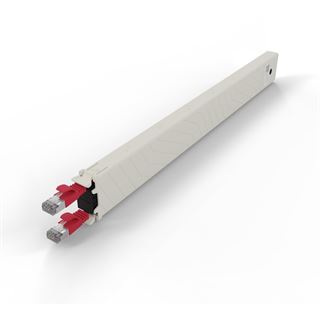 PATCHBOX Kassette Cat 6A 8HE STP 0,8m rot