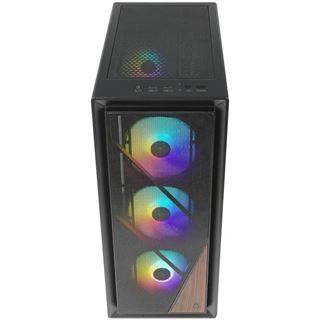 Azza Forest 370 Midi Tower ohne Netzteil schwarz/braun