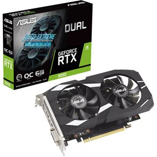 6GB Asus GeForce RTX 3050 OC Dual Aktiv PCIe 4.0 x16 (x8) (Retail)