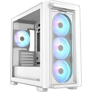 Asus A23 PLUS TG ARGB Mini Tower ohne Netzteil weiss