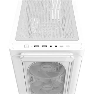 Asus A23 PLUS TG ARGB Mini Tower ohne Netzteil weiss