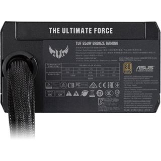 650 Watt Asus TUF Gaming Bronze 650B Non-Modular 80+ Bronze
