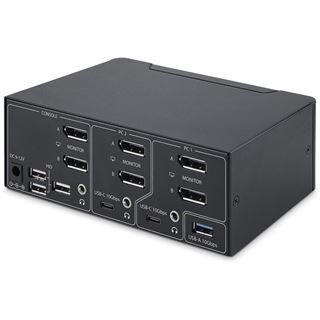 STARTECH 2-PORT DP 1.4 KVM SWITCH - DUAL-MONITOR DISPLAYPORT KVM