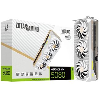 16GB ZOTAC GeForce RTX 5080 Gaming Solid OC White Edition Aktiv PCIe
