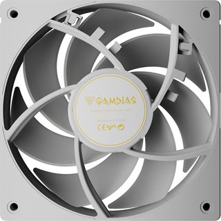 Gamdias Notus M1-1201 WH ARGB 120x120x25mm 400-1600 U/min weiß