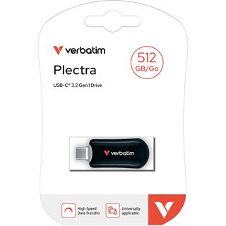 512GB Verbatim Plectra Black USB-C Flash Drive