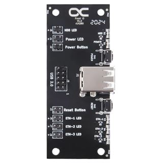 Alphacool Front I/O-Panel mit USB 2.0 und Kabelsatz f&uuml;r