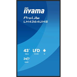 43" (109,22cm) iiyama ProLite LH4364UHS-B1AG schwarz 3840x2160