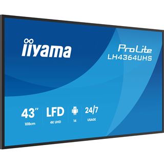 43" (109,22cm) iiyama ProLite LH4364UHS-B1AG schwarz 3840x2160