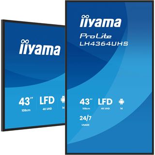 43" (109,22cm) iiyama ProLite LH4364UHS-B1AG schwarz 3840x2160