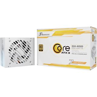 650 Watt Seasonic Core GX White 2024 GX-650 Modular 80+ Gold