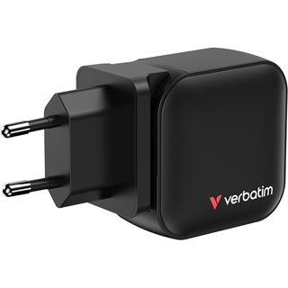 Verbatim Mini GaN Charger 70W 2xUSB-C PD, 1xUSB-A QC 3.0