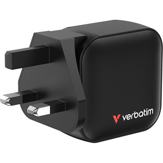 Verbatim Mini GaN Charger 70W 2xUSB-C PD, 1xUSB-A QC 3.0