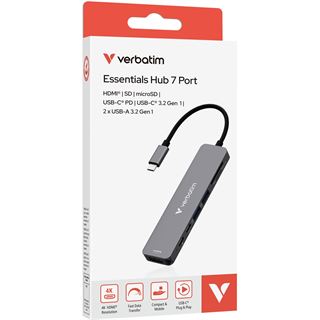 Verbatim USB-C Essentials Multi- Port Hub 7 Port 32158