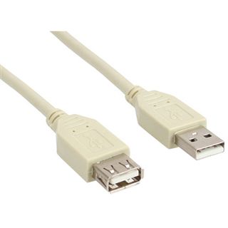 (€1,30*/1m) 3.00m InLine USB2.0 Verlängerungskabel USB A