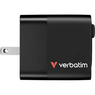 Verbatim Gan Charger 65W 2xUSB-C PD,1xUSB-A, retrac. Cable 32217