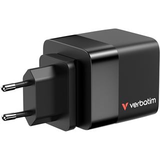 Verbatim Gan Charger 65W 2xUSB-C PD,1xUSB-A, retrac. Cable 32217