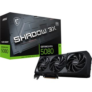 16GB MSI GeForce RTX 5080 Shadow 3X OC Aktiv PCIe 5.0 x16 (Retail)