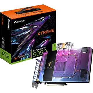 32GB Gigabyte GeForce RTX 5090 AORUS Xtreme Waterforce WB Aktiv PCIe