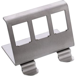 InLine Keystone SNAP-In Metall-Modulhalter, 3-fach f&uuml;r Hutschiene
