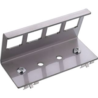 InLine Keystone SNAP-In Metall-Modulhalter, 4-fach f&uuml;r Hutschiene