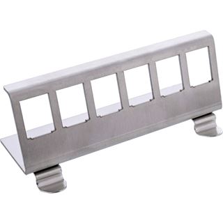 InLine Keystone SNAP-In Metall-Modulhalter, 6-fach f&uuml;r Hutschiene