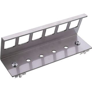 InLine Keystone SNAP-In Metall-Modulhalter, 6-fach f&uuml;r Hutschiene