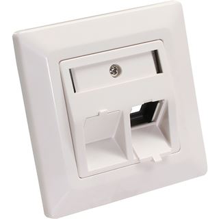 InLine Rahmenset für 2x RJ45 Bu/LSA Einsatz, Keystone SNAP-In,