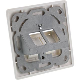 InLine Rahmenset für 2x RJ45 Bu/LSA Einsatz, Keystone SNAP-In,