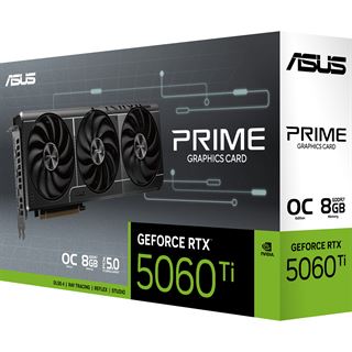 8GB Asus GeForce RTX 5060 Ti Prime OC Aktiv PCIe 5.0 x16 (x8) (Retail)