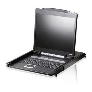 ATEN CL1000N DE Single Rail 19"-LCD-Konsole, 19" 1HE,
