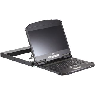 ATEN CL3800NW DE Kurze Dual-Rail 18,5"-LCD-Konsole (USB HDMI DVI