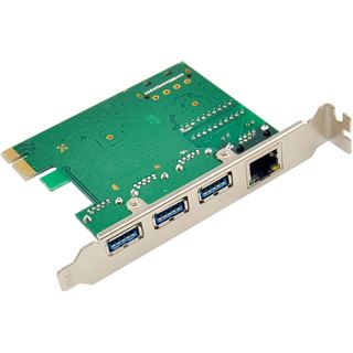 InLine Combokarte Gigabit Netzwerk und USB 3.2 Gen.1, 1x RJ45, 3x